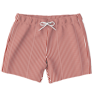 Red Stripe Swim Trunks