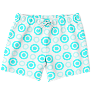 Swim Trunks Teal Dotted